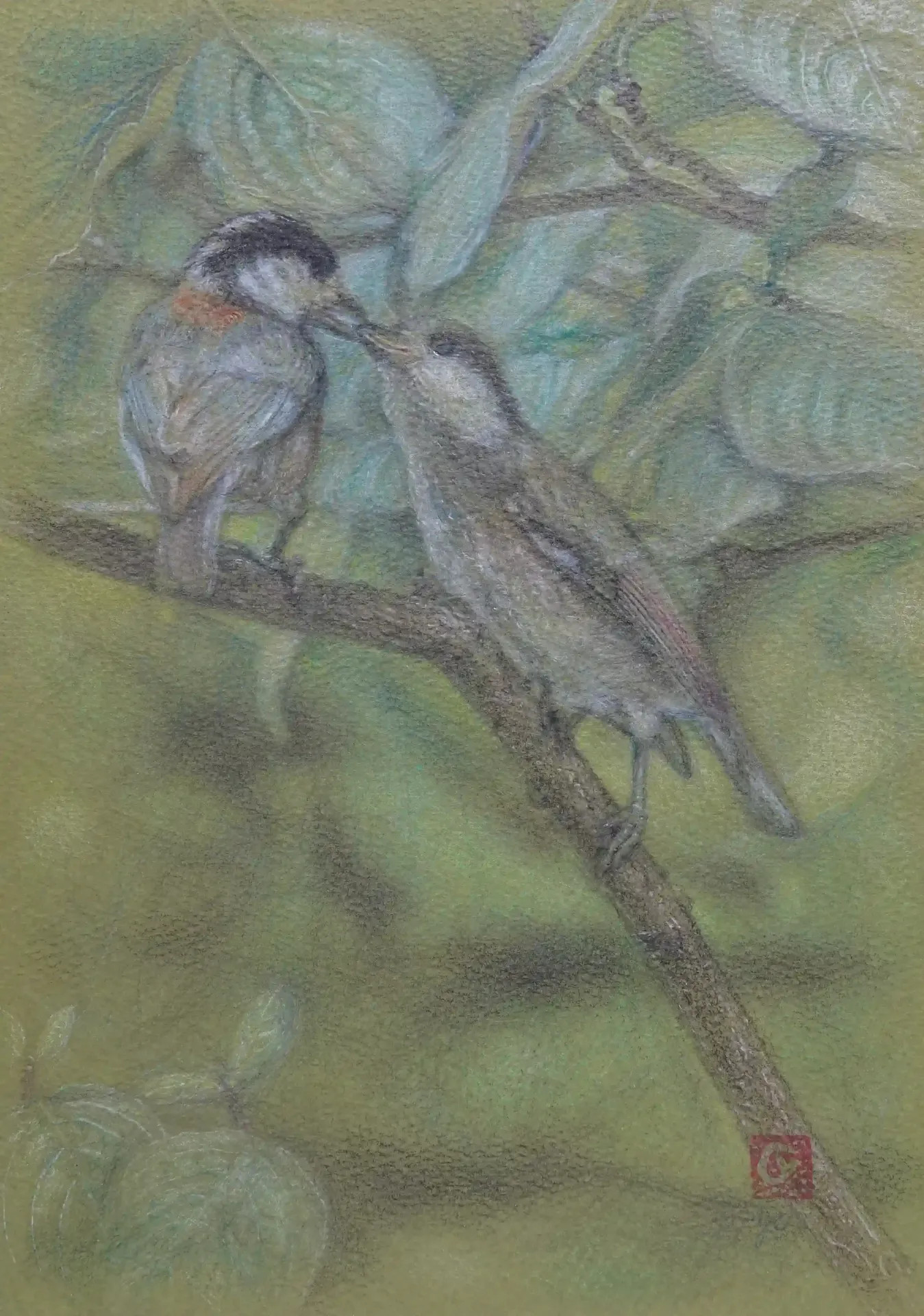 Kizuna colored pencils on colored paper